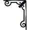 Ekena Millwork Fleur De Lis Wrought Iron Bracket, (Single center brace), Powder Coated Bla 1 1/2"W x 7 1/2"D x 10"H BKTM01X07X10SFL - alternate 7